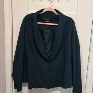 Torrid peplum, forest green blazer